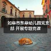 如皋市东皋幼儿园党支部 开展专题党课