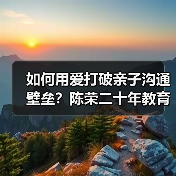 如何用爱打破亲子沟通壁垒?陈荣二十年教育理念揭秘(图4) 如何用爱打破亲子沟通壁垒?陈荣二十年教育理念揭秘(图4)