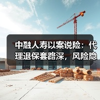 中融人寿以案说险：代理退保套路深，风险隐患要当心（图3）