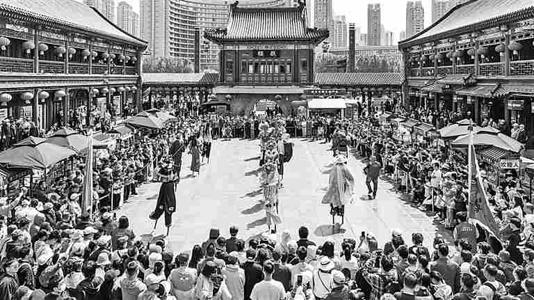 天津鼓楼商圈：文气融入烟火气 人潮激活消费潮